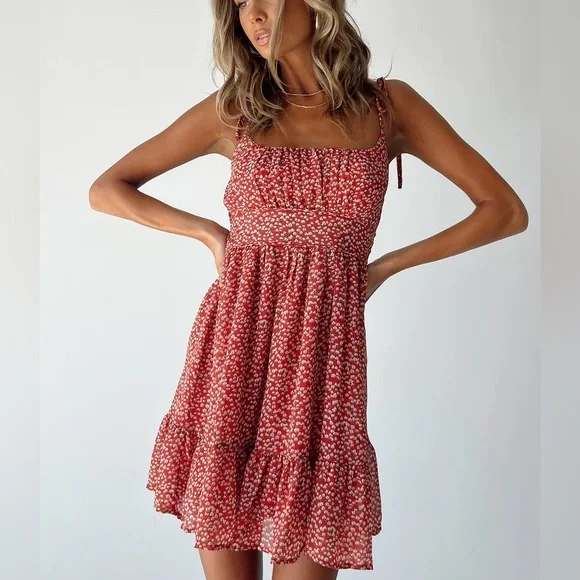 knee length dresses for ladies Lavine Mini Dress | White | Womens main image 1